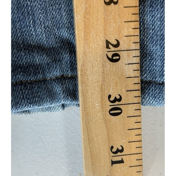 Lands End Jean Flannel Lined Size 35 Traditional Fit Pants Denim Blue Work - Picture 8 of 8